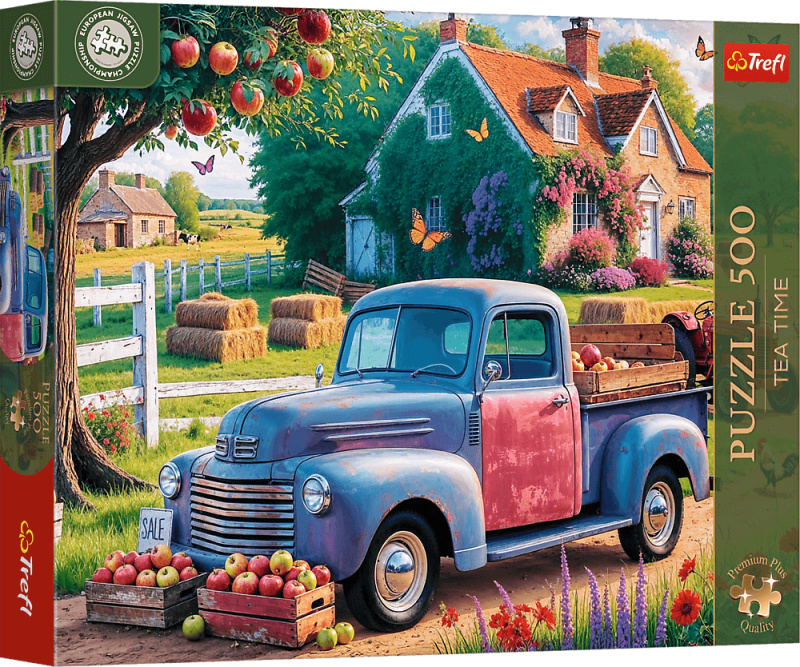 Puzzle TREFL Premium Plus Čajový Čas: Farmářovo Auto 500 Dílků