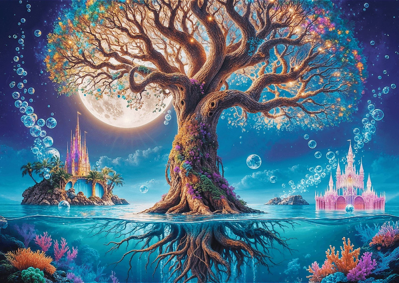 TREFL Puzzle Premium Plus Čajový čas: Magický strom 500 dílků