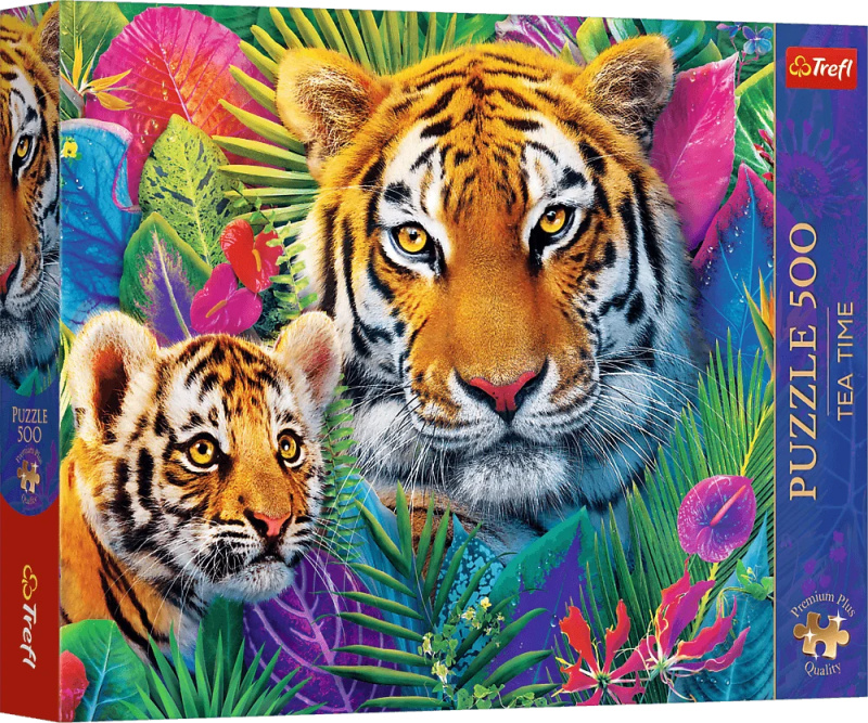 Puzzle Premium plus 500 Tea time – tygrři v džungli