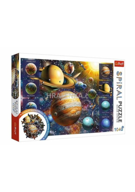 Puzzle spirálové Sluneční soustava 1040 dílků