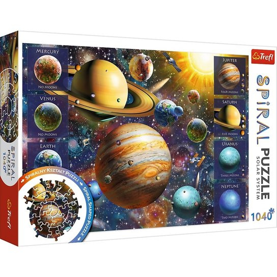 Puzzle spirálové Sluneční soustava 1040 dílků