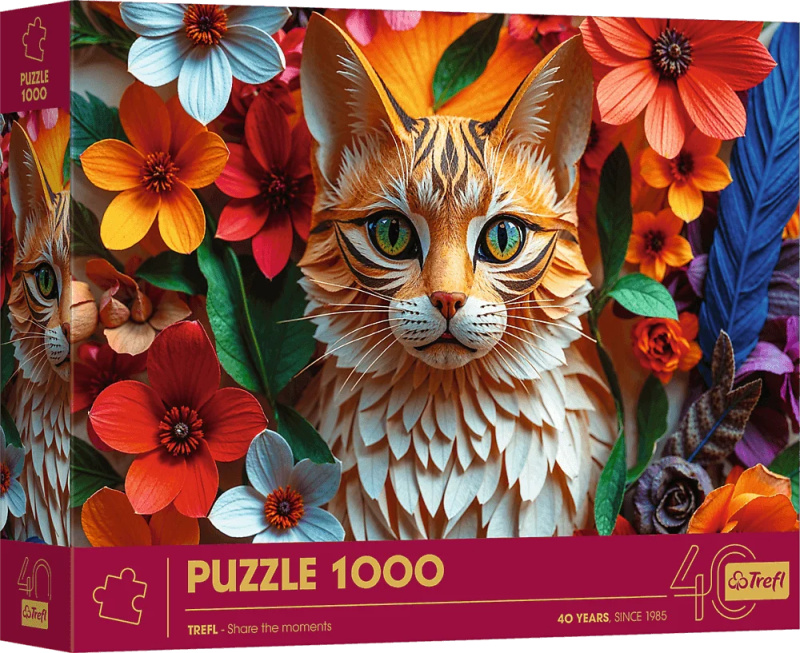 Puzzle paper art: kočka 1000 dílků