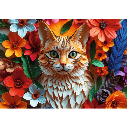 Puzzle paper art: kočka 1000 dílků