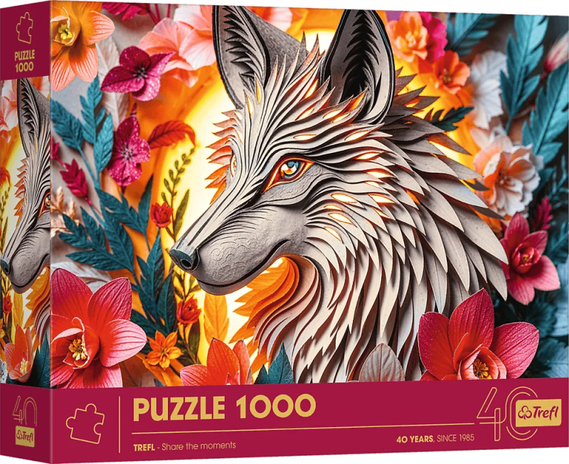 puzzle paper art: vlk 1000 dílků