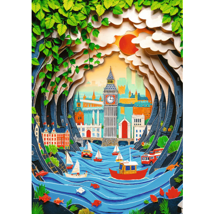 Puzzle Trefl Paper Art: Londýn 1000 dílků