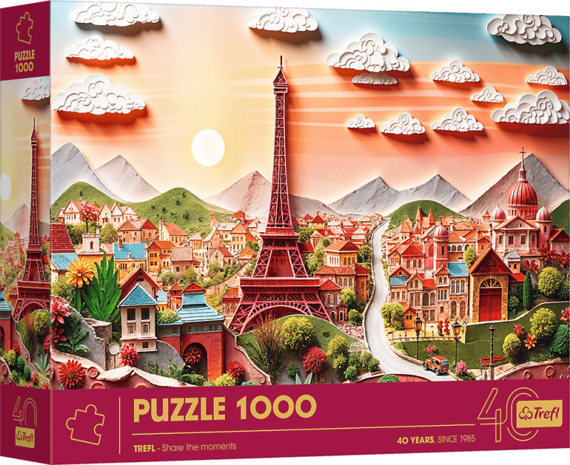 Puzzle Trefl Paper Art: Paříž 1000 dílků