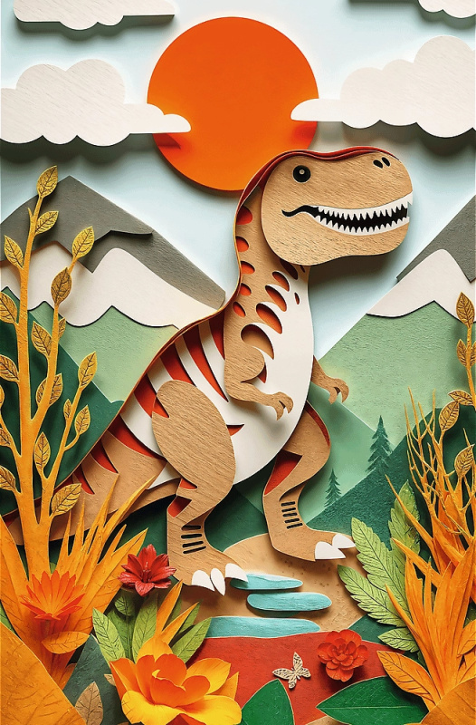 Puzzle Paper Art: Dinosaurus 160 dílků