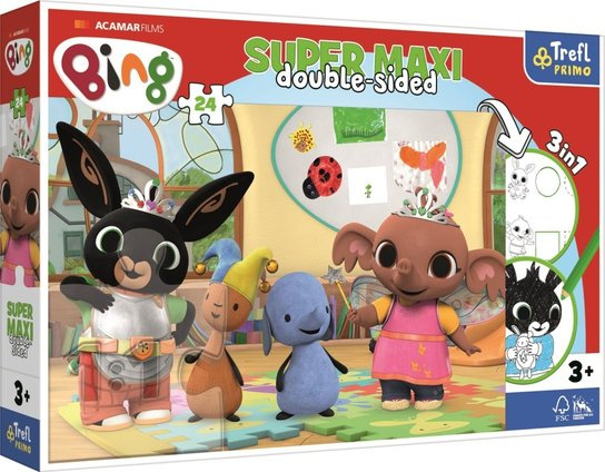 Puzzle 24 dílků Super Maxi Bing a přátelé