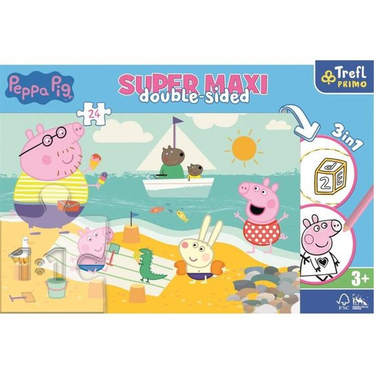 Oboustranné puzzle Peppa Pig SUPER MAXI 24 dílků