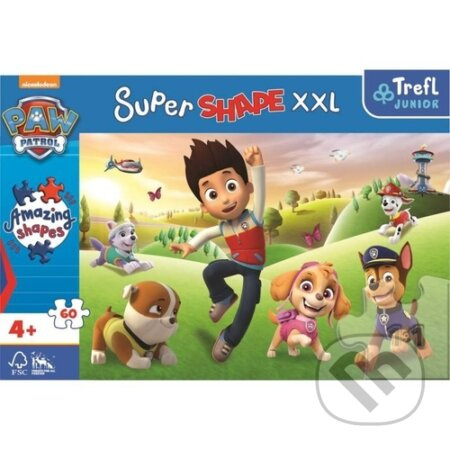 TREFL Super Shape XXL Tlapková patrola: Usměvaví pejsci 60 dílků