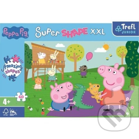 TREFL Super Shape XXL Prasátko Pepina: Hraní s bráškou 60 dílků