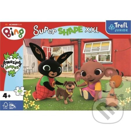 TREFL Super Shape XXL Králíček Bing: Hra s pejskem 60 dílků