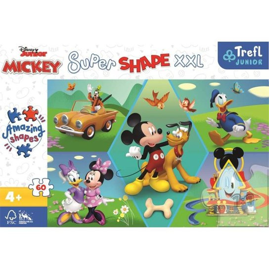 TREFL Super Shape XXL Mickey Mouse: Zábava 60 dílků