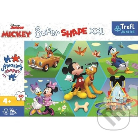 TREFL Super Shape XXL Mickey Mouse: Zábava 60 dílků