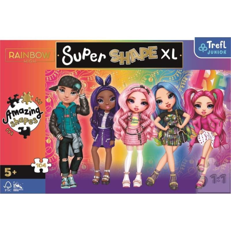 TREFL Super Shape XL Rainbow High: Styl 104 dílků