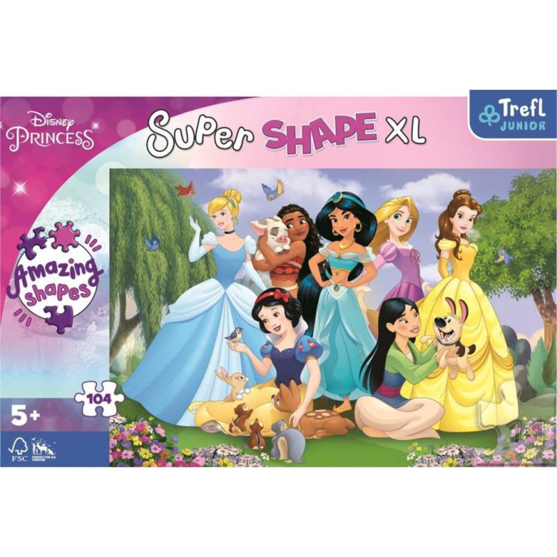 TREFL Super Shape XL Disney princezny: V zahradě 104 dílků
