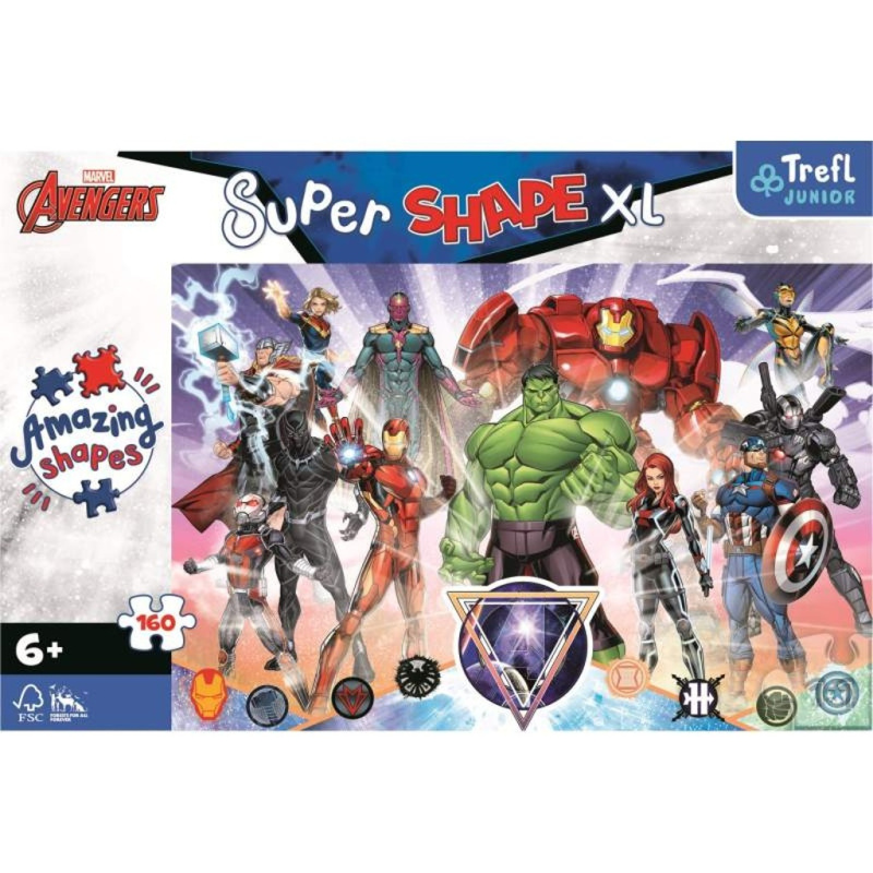 TREFL Super Shape XL Avengers 160 dílků