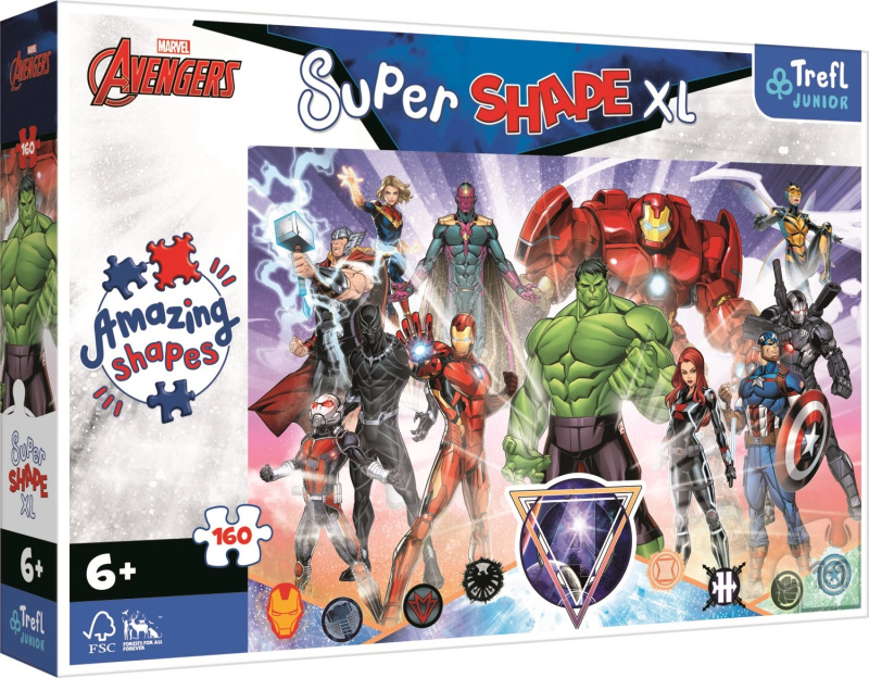 TREFL Super Shape XL Avengers 160 dílků
