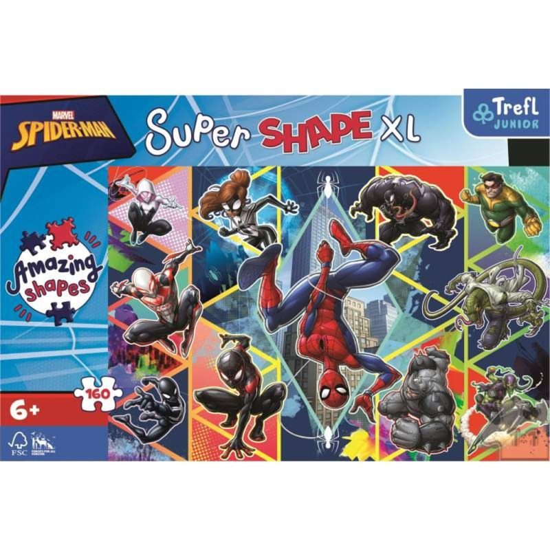 TREFL Super Shape XL Spiderman: Přidej se 160 dílků