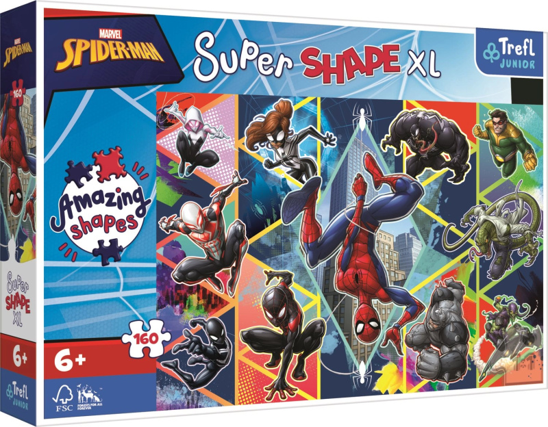 TREFL Super Shape XL Spiderman: Přidej se 160 dílků