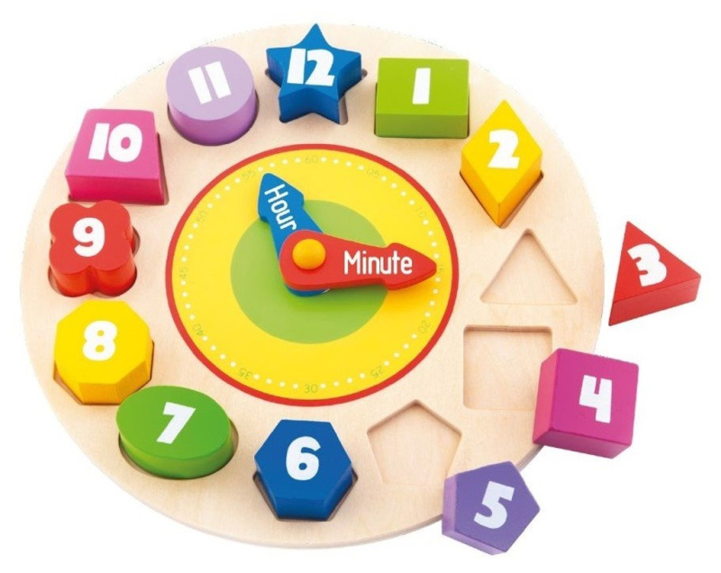 Drevené hodiny vkladačka tvary