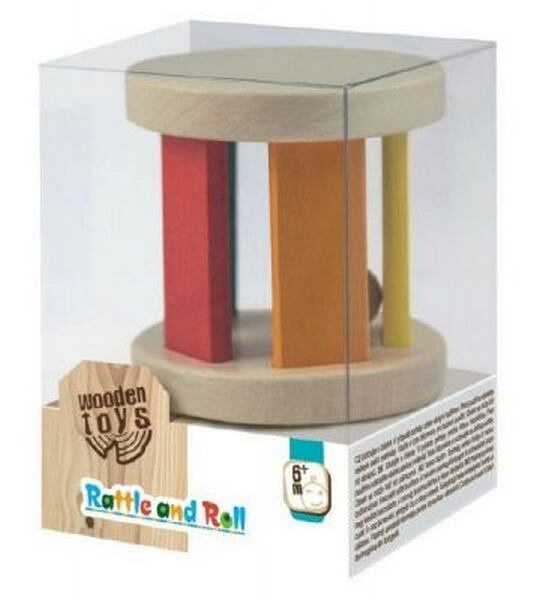 Chrastítko s kuličkou dřevěné Wooden Toys
