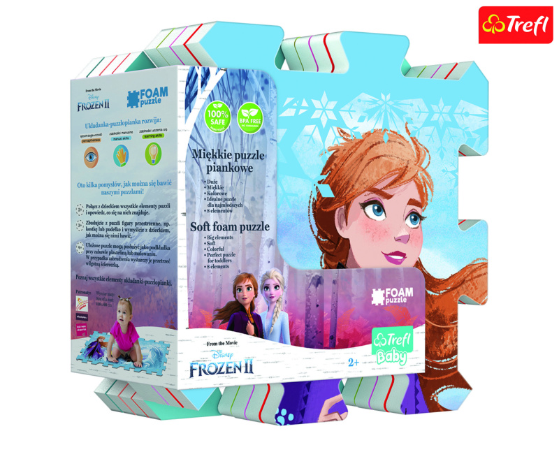 Trefl Pěnové puzzle Ledové království II/Frozen II 118x60cm 8ks v sáčku