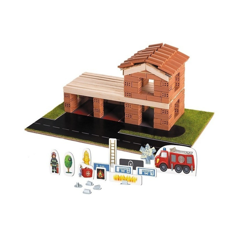 Brick trick hasičská stanice, trefl