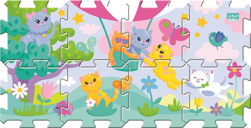 Trefl Pěnové puzzle Rozverná koťata 8 ks