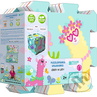 Trefl Pěnové puzzle Veselé lamy 133103 8x kostka
