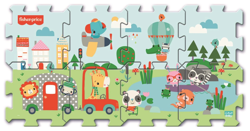 Trefl Pěnové puzzle Úsměv Fisher Price 142294 8x kostka