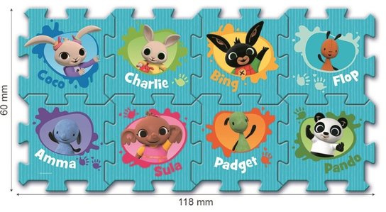 Trefl Pěnové puzzle Bing Bunny 32x32x1,5cm 8ks ve fólii
