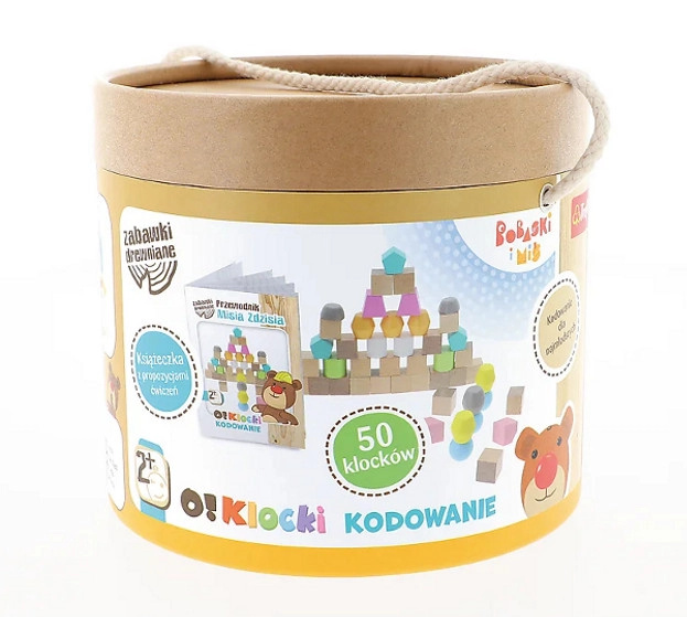 Dřevěné kostky pro kódování Bobaski i Miś