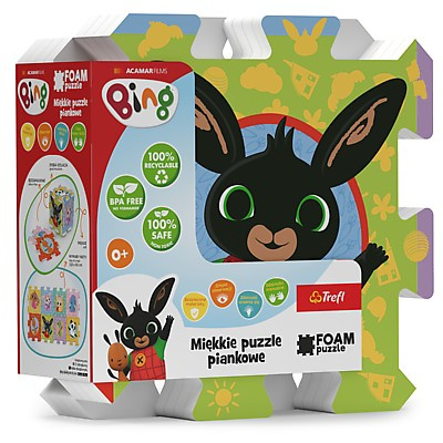 Trefl Pěnové puzzle Bing Bunny 32x32x1,5cm 8ks ve fólii