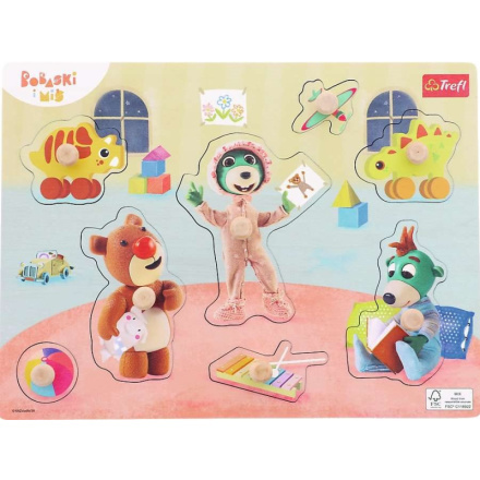 Trefl vkládací puzzle Medvěd 8 dílků
