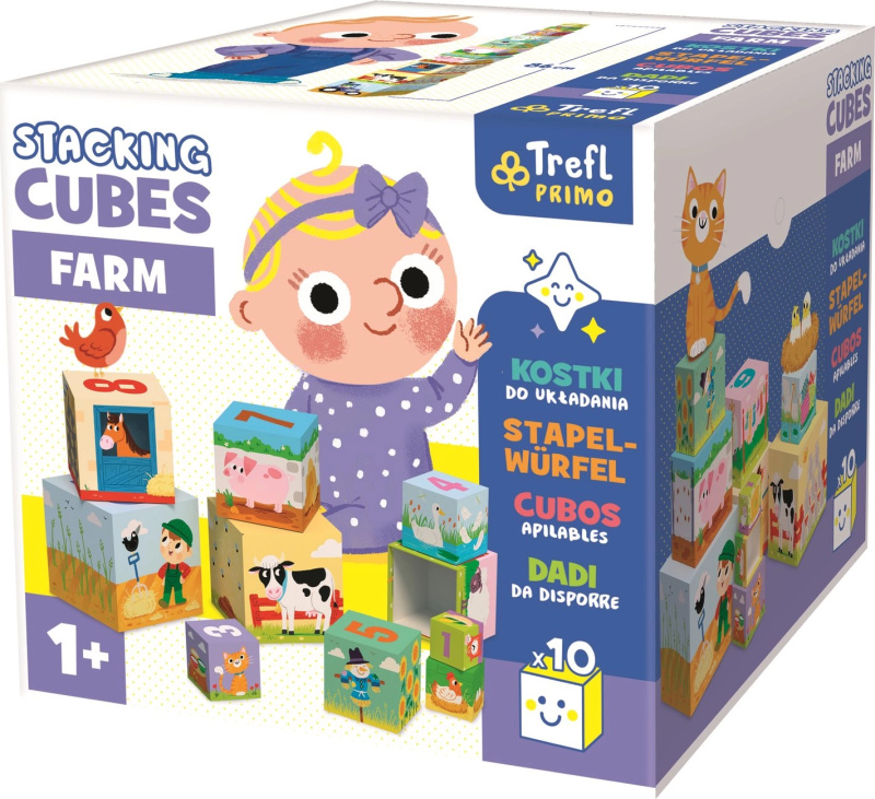 TREFL Baby stohovací kostky Farma