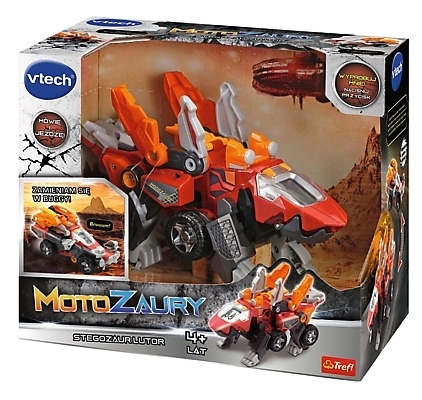 VTech Motozaur Stegozaur Lutor – interaktivní hračka 2v1 dinosaurus a buggy