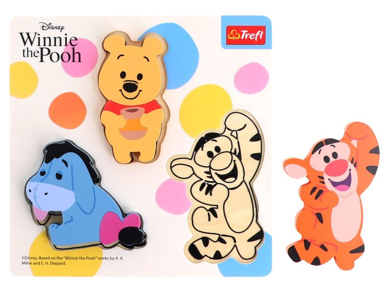 Trefl Dřevěné puzzle pro nejmenší (Přátelé - Medvídek Pú)