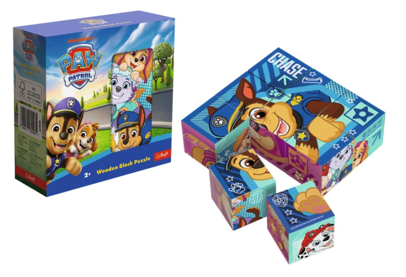Dřevěné kostky puzzle Tlapková Patrola