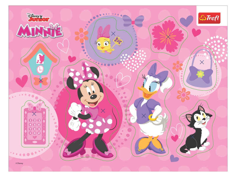 Trefl Dřevěné vkládací puzzle (Minnie Mouse)