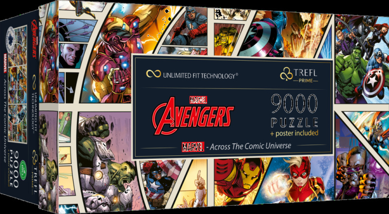 TREFL Puzzle UFT Marvel Avengers: Napříč komiksovým vesmírem 9000 dílků