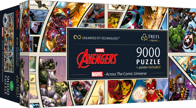 TREFL Puzzle UFT Marvel Avengers: Napříč komiksovým vesmírem 9000 dílků