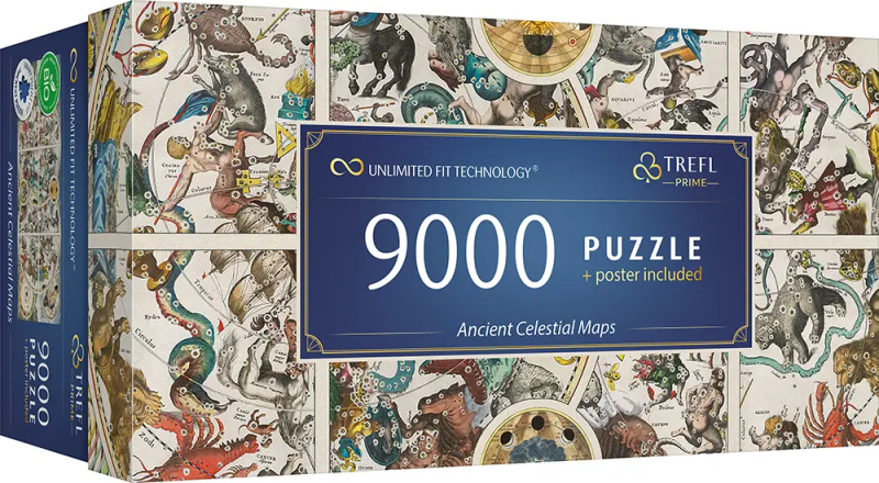 TREFL Puzzle UFT Staré nebeské mapy souhvězdí 9000 dílků