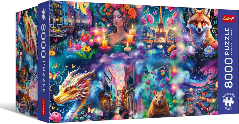 Puzzle Trefl Premium Plus Barevný svět 8000 dílků