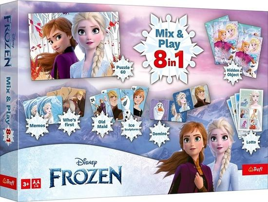 Trefl Kolekce her + puzzle 8v1 Frozen