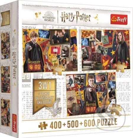 TREFL Puzzle Harry Potter: Ron, Hermiona a Harry 400 + 500 + 600 dílků