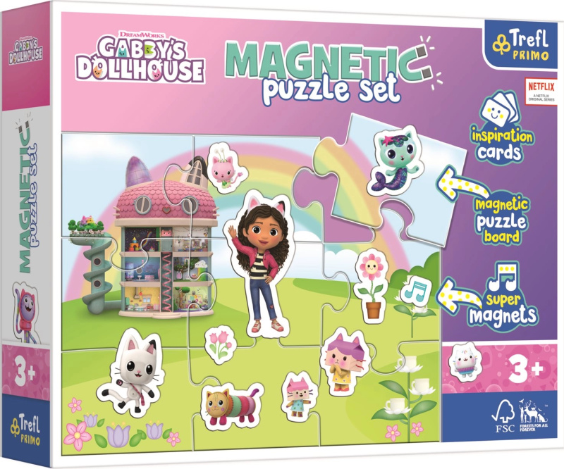 TREFL magnetická puzzle sada Gábinin kouzelný domek