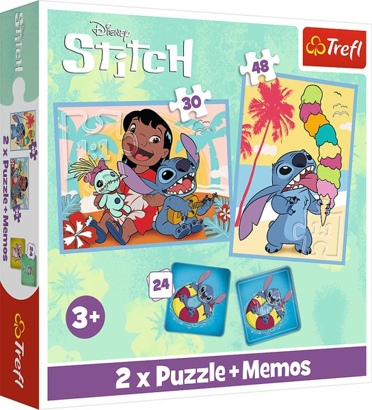 Trefl Sada 3v1 Lilo & Stitch: Šťastný deň
