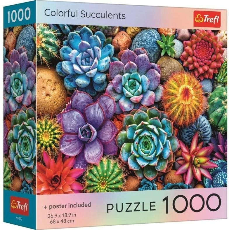 Puzzle Barevné sukulenty - kniha z kategorie Společenské hry