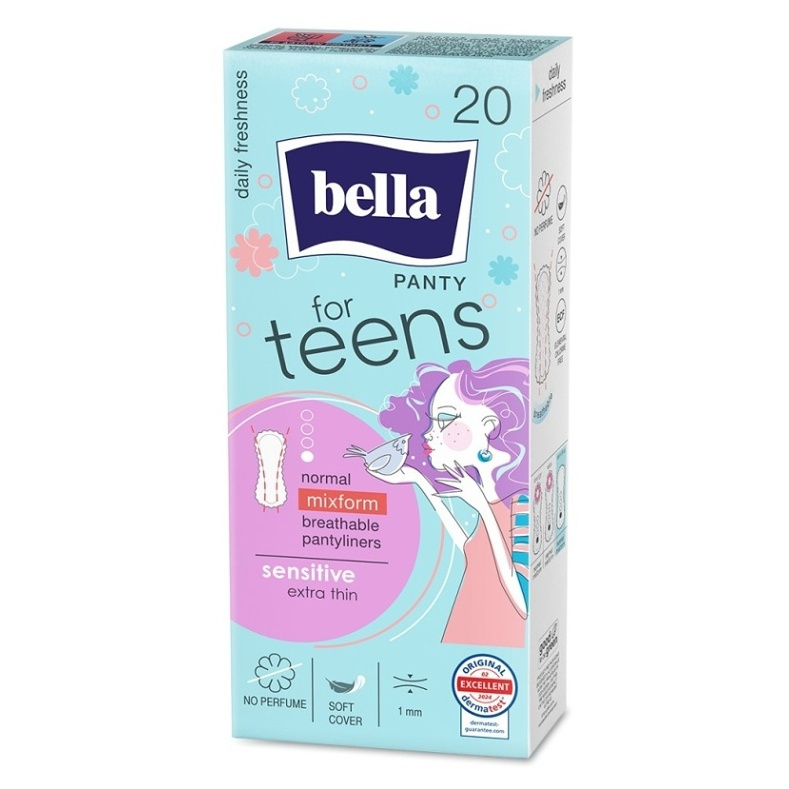 BELLA For Teens Sensitive slipové vložky pro dívky 20 ks